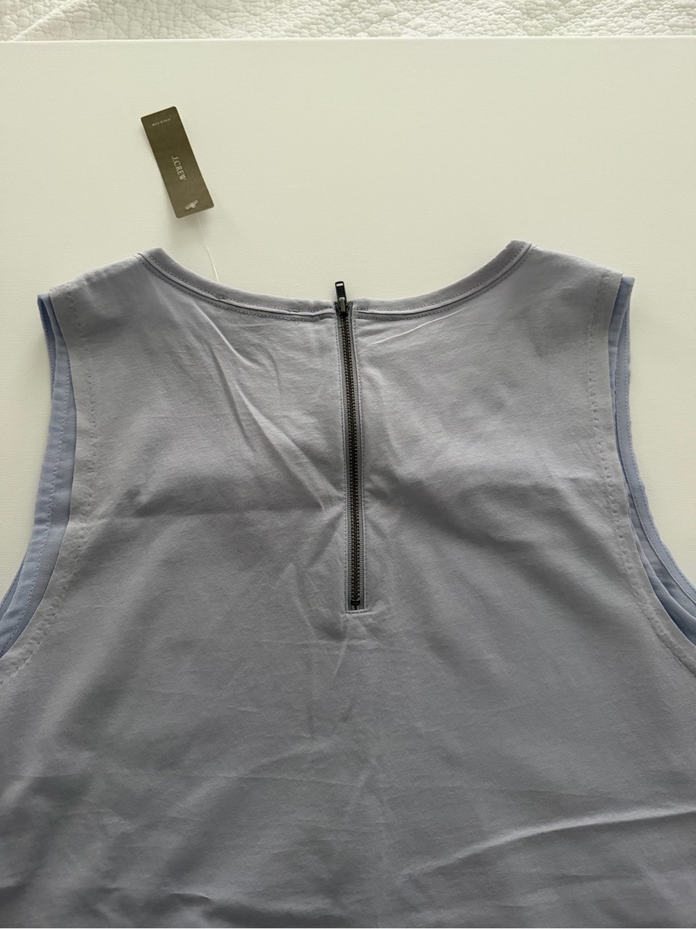 J. Crew Light Lavender Ruffle-Hem Sleeveless Tank - Picture 4 of 4